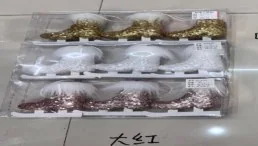 3-Piece Red / Rose / Silver / Gold Ornament Set wholesale product – Christmas Tree Decorations, SKU DB-152